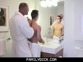 FamilyDick - Shy Stepson Get Taught By Daddy to Shave