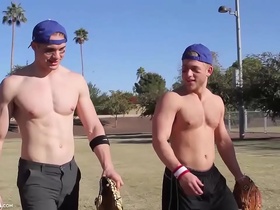 Baseball Buddies Fuck After Practice. HOT PLAYERS!