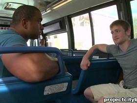 PROJECT CITY BUS - Interracial gay sex on a bus!