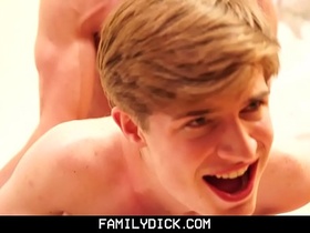 FamilyDick - Sexy muscle daddy punish fucks stepson for smoking