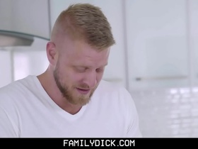 FamilyDick - Muscular Stepdaddy Stuffs His Boy Before Thanksgiving Dinner