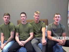 Savage Military Foursome Bareback Fuck Each Other - ActiveDuty