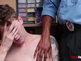 Straight Man Gives Up His Ass To Blackmailing Gay Black Cop