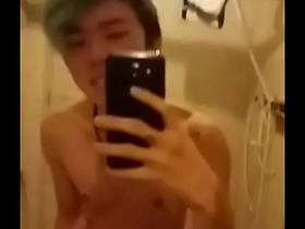Asian guy masturbate