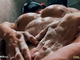 Rubbing those big pecs in the shower?! So hot and sensual!⭐️